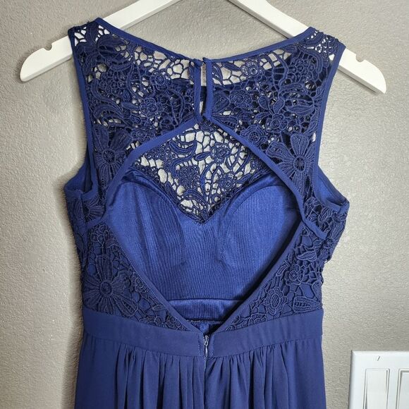 Lulus Navy Blue So Far Gown Maxi Dress - Picture 5 of 8